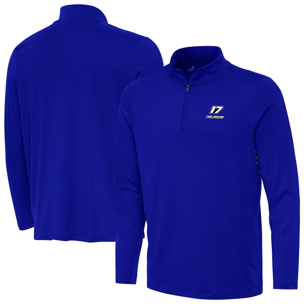  Chris Buescher Antigua Reprocess Quarter-Zip Top - Royal
